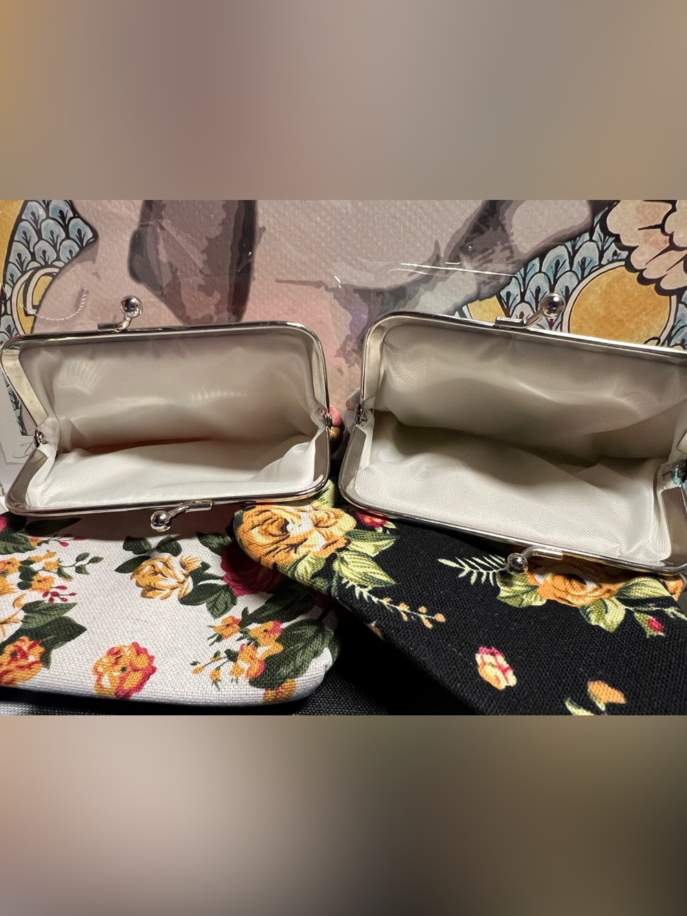 🌺🌺LIVE SHOW LISTING🌺🌺1 Random Floral Kisslock Diamond Pen & Bag Charm - Picture 9 of 10